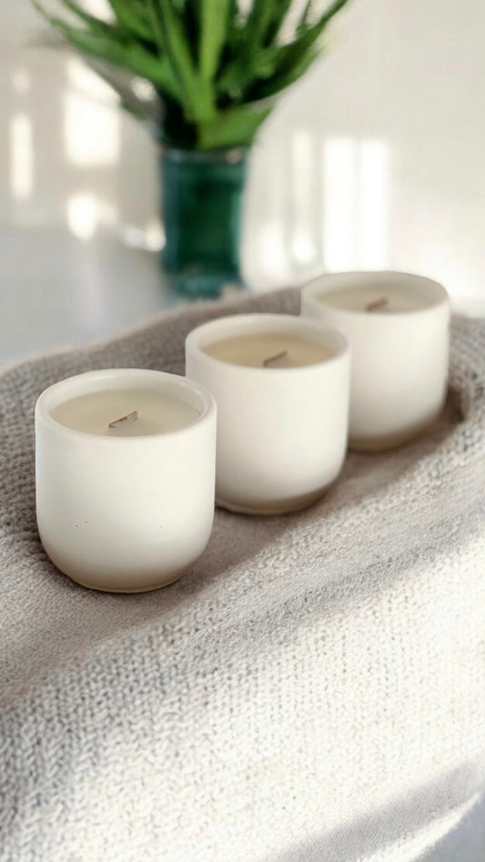 The Concrete Trio | Hand-Poured Soy Candle Set