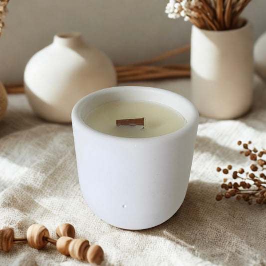 Sunday Morning Concrete Candle